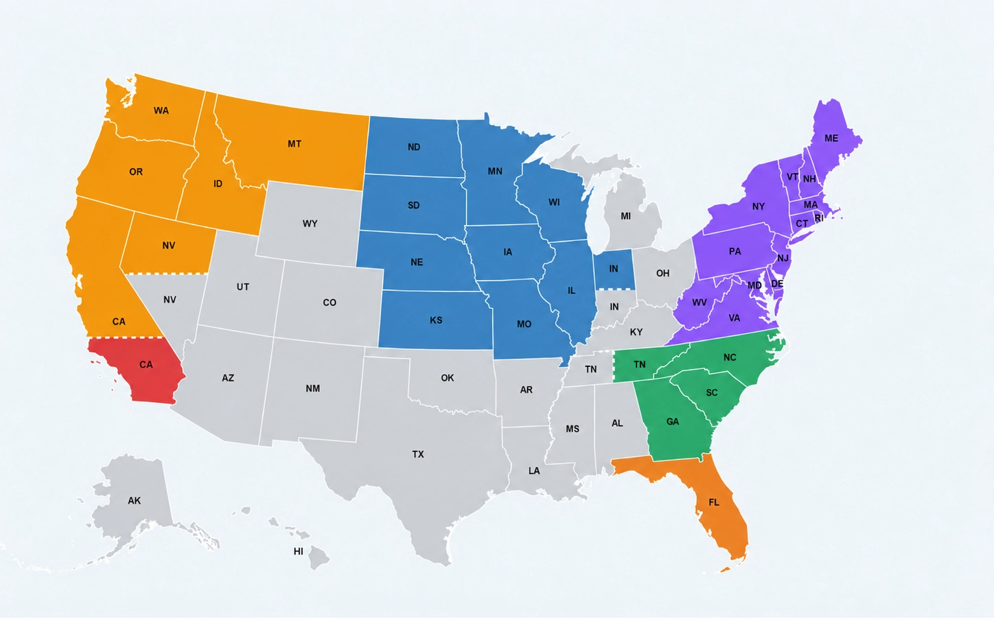 FilterFab Sales Representative Territory Map 2026